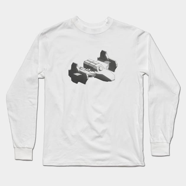 Spaceship Art Long Sleeve T-Shirt by gerbful